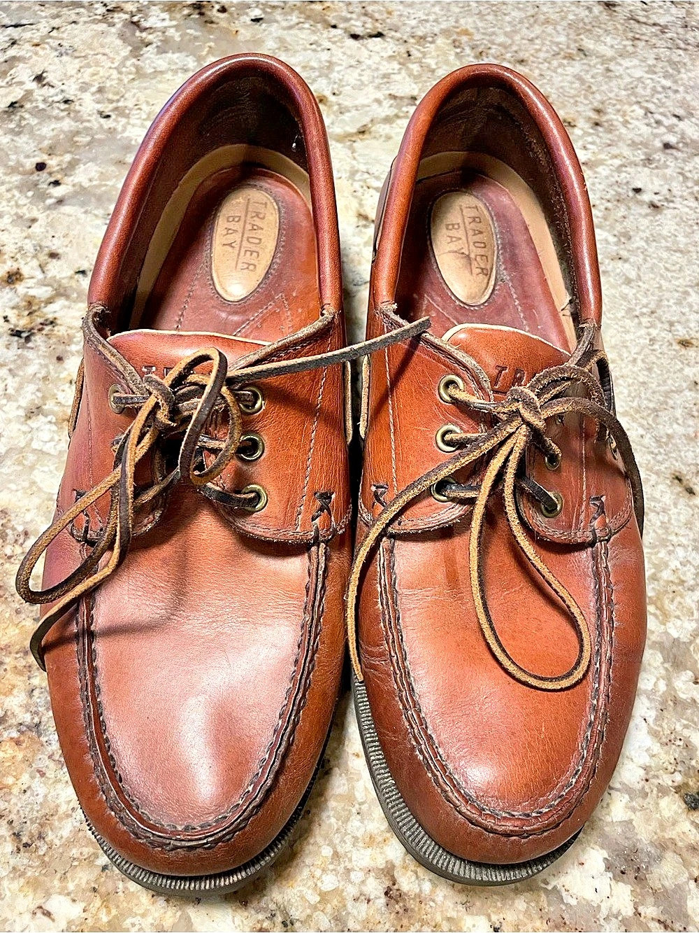 Trader Bay Leather Boat Shoes Brown US 10.5